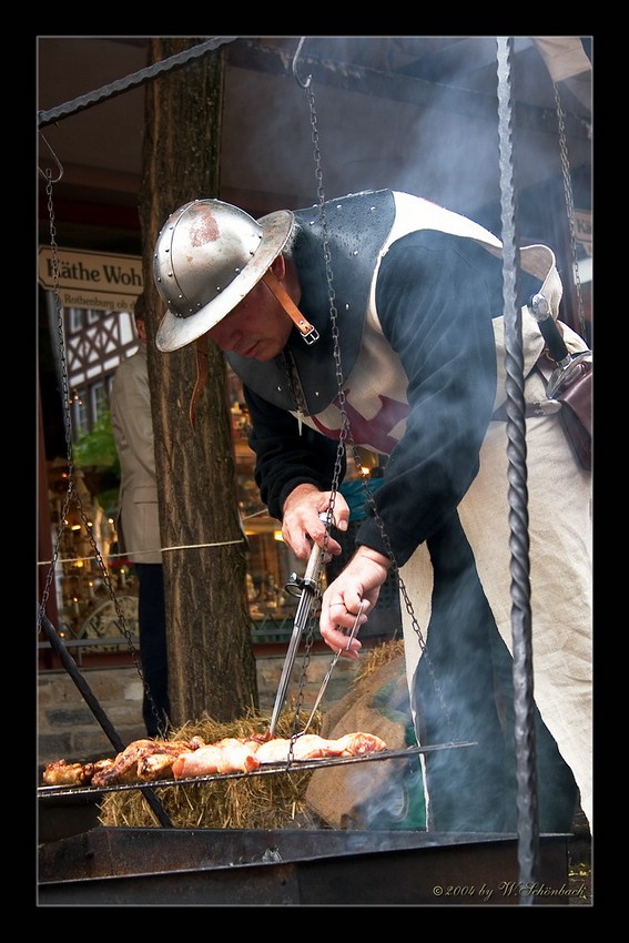 Rittertafel in R�desheim/Grillerei...